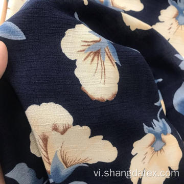 Thiết kế hoa Rayon Crepe In vải